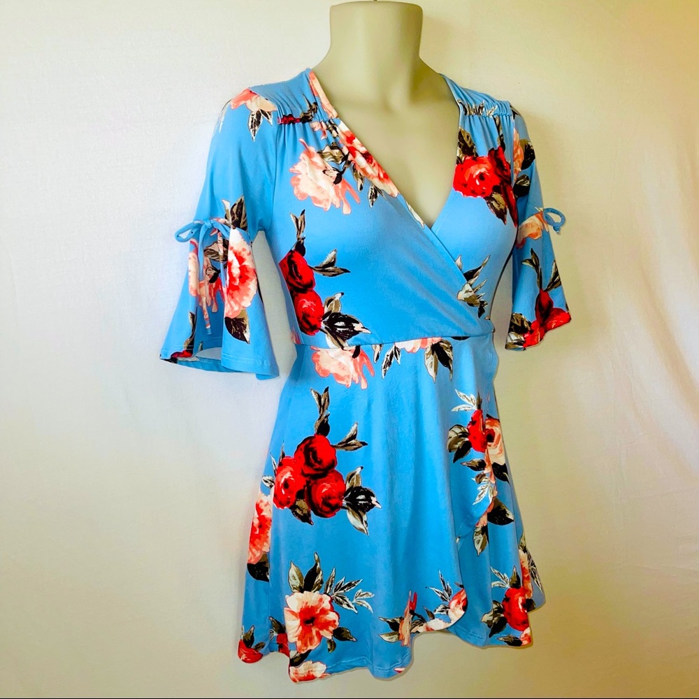 Floral wrap dress
